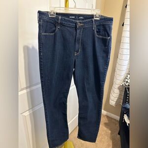 Old Navy Women's Dark Blue Straight Leg Jeans size 16 inseam 28”